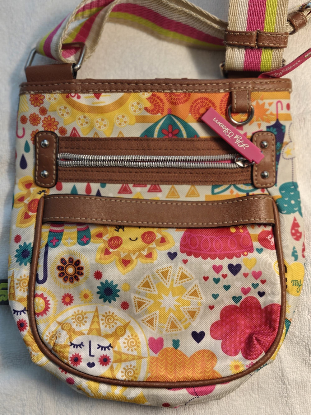 Lily Bloom Colorful Crossbody Bag - Sunshine And Spring Showers